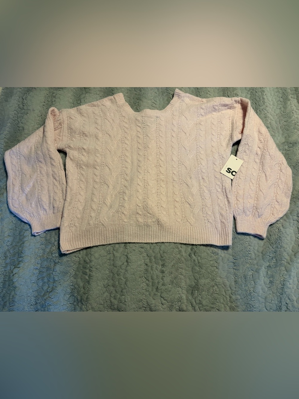 Cozy Knit Women's Sweater - Light Pink